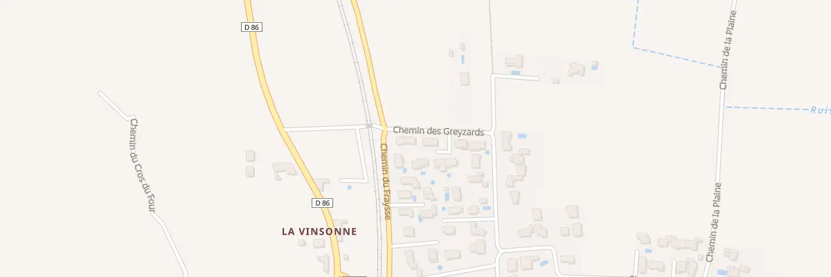 Plan du 14 Che des Greyzards à Glun