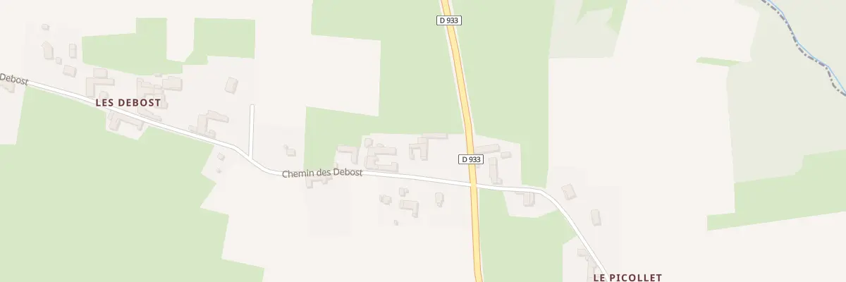 Plan du 5052 Les Debost à Garnerans