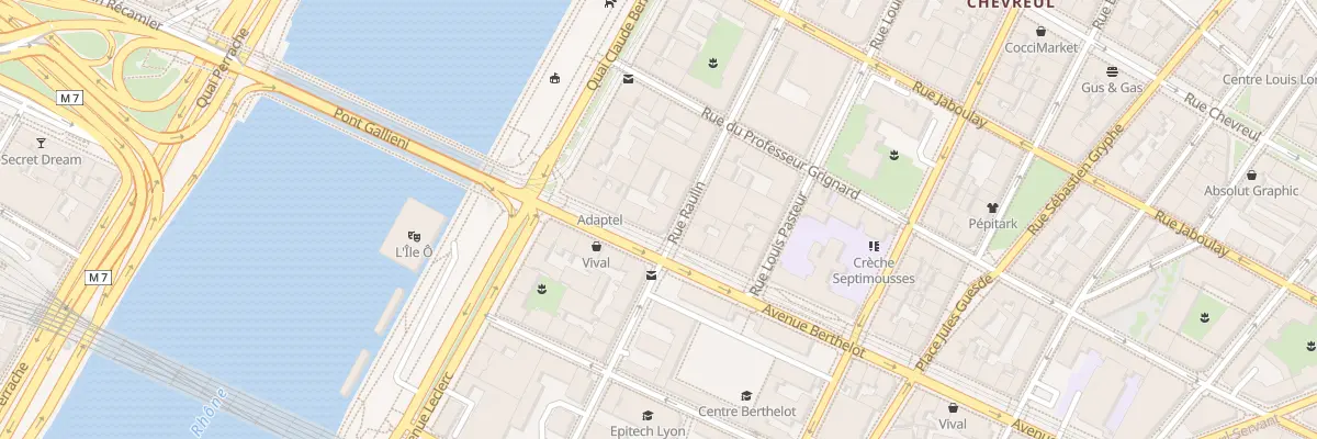 Plan du 7 Av Berthelot à Lyon 7e Arrondissement