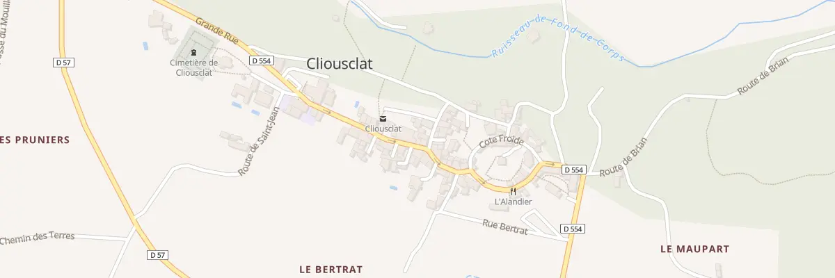 Plan du 495 Grande Rue à Cliousclat