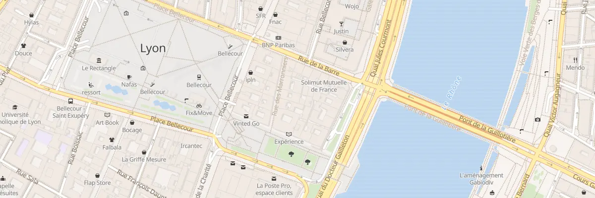 Plan du 7 Rue des Marronniers à Lyon 2e Arrondissement