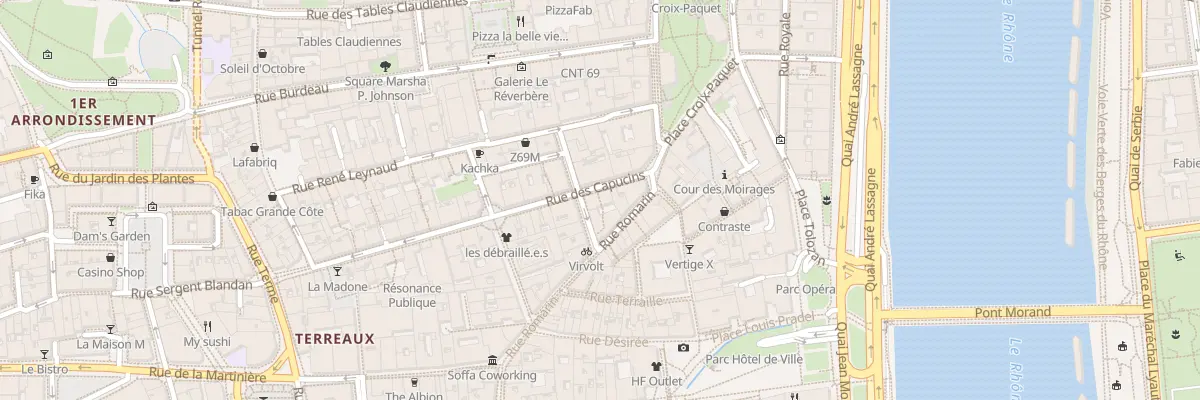 Plan du 22 Rue des Capucins à Lyon 1er Arrondissement