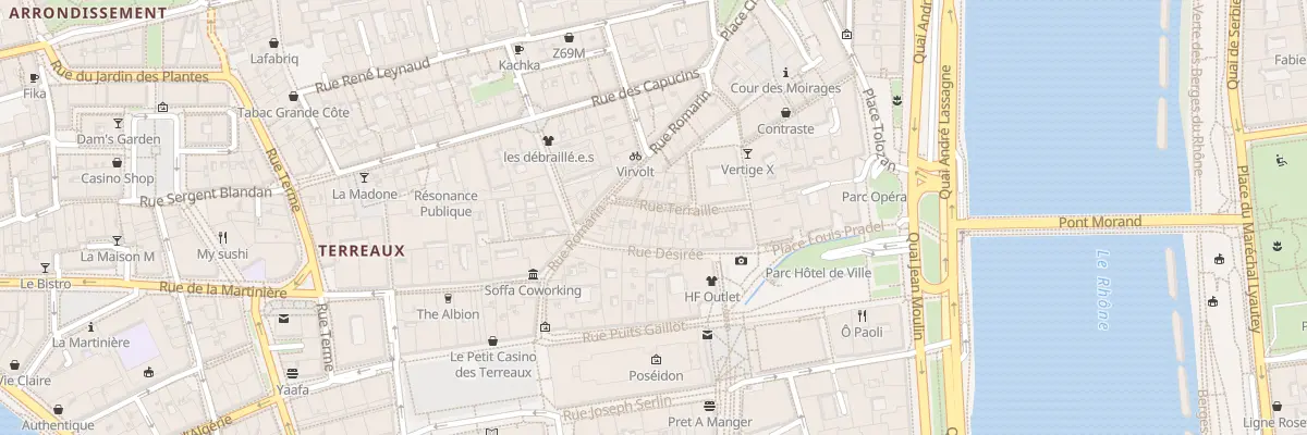 Plan du 8 Rue Terraille à Lyon 1er Arrondissement