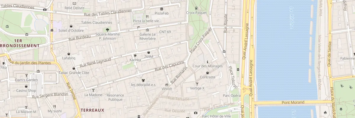 Plan du 29 Rue des Capucins à Lyon 1er Arrondissement