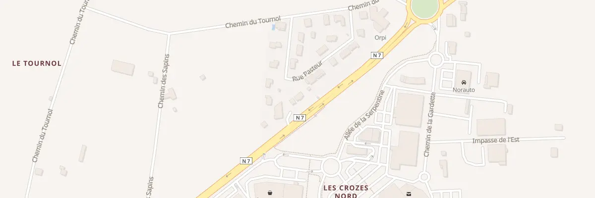 Plan du 22 Rue pasteur à Loriol-sur-Drôme