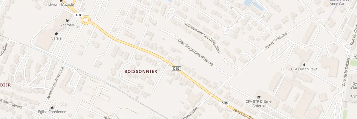 Plan du 82 Av Albert Mazade à Livron-sur-Drôme
