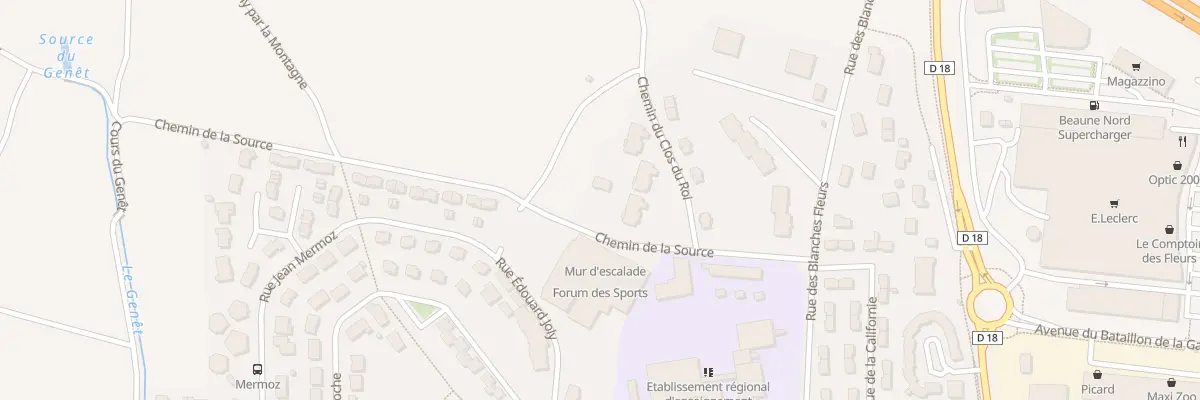 Plan du 9002 Che de la Source à Beaune