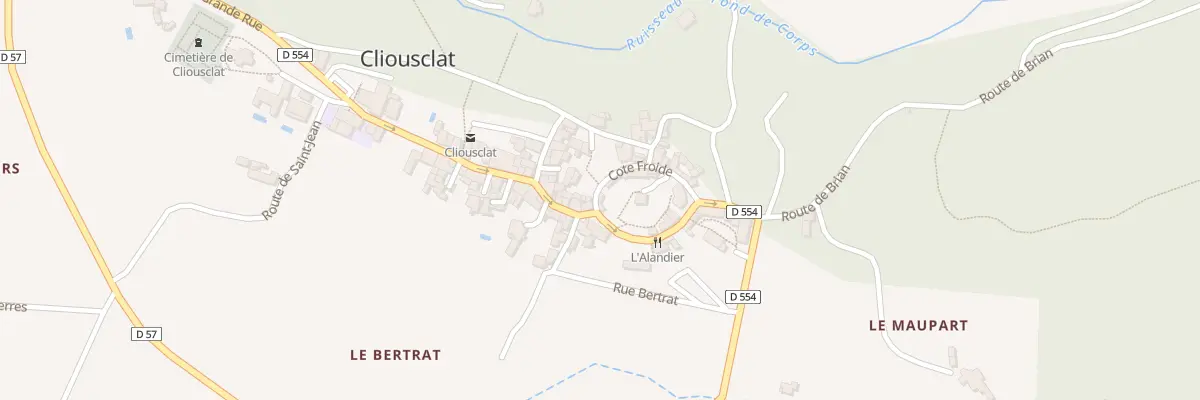 Plan du 8 Cote Froide à Cliousclat