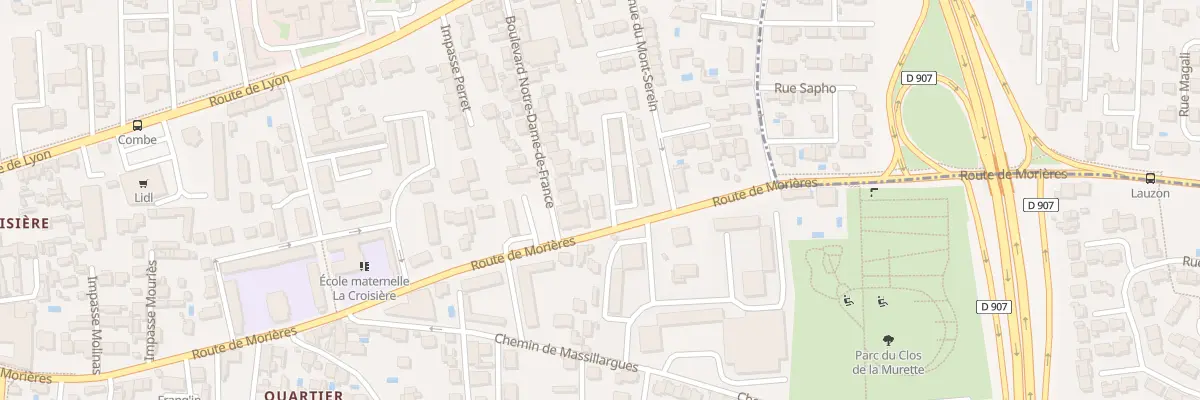 Plan du 33B Rte de Morières à Avignon