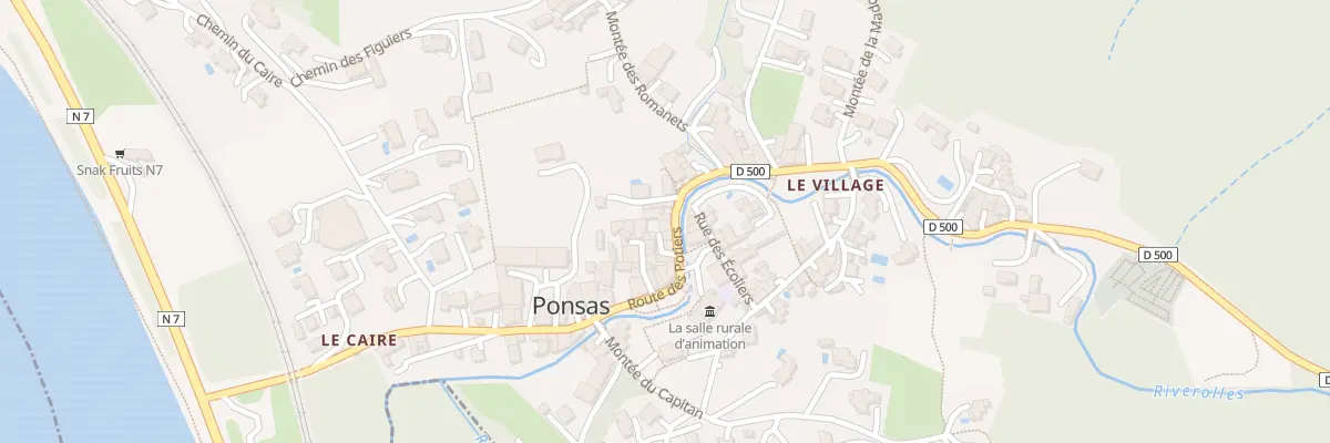 Plan du 421 Rte des Potiers à Ponsas
