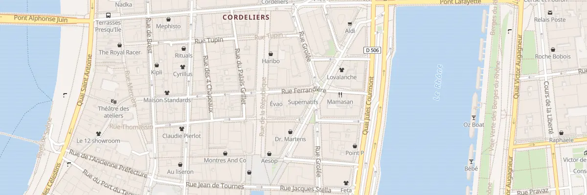 Plan du 36 Rue Ferrandière à Lyon 2e Arrondissement