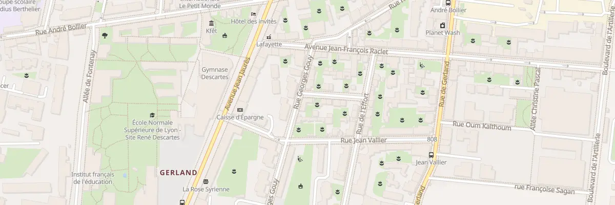 Plan du 2 Rue Jules Vercherin à Lyon 7e Arrondissement