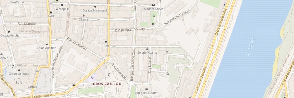 Plan du 11 Rue Lebrun à Lyon 4e Arrondissement