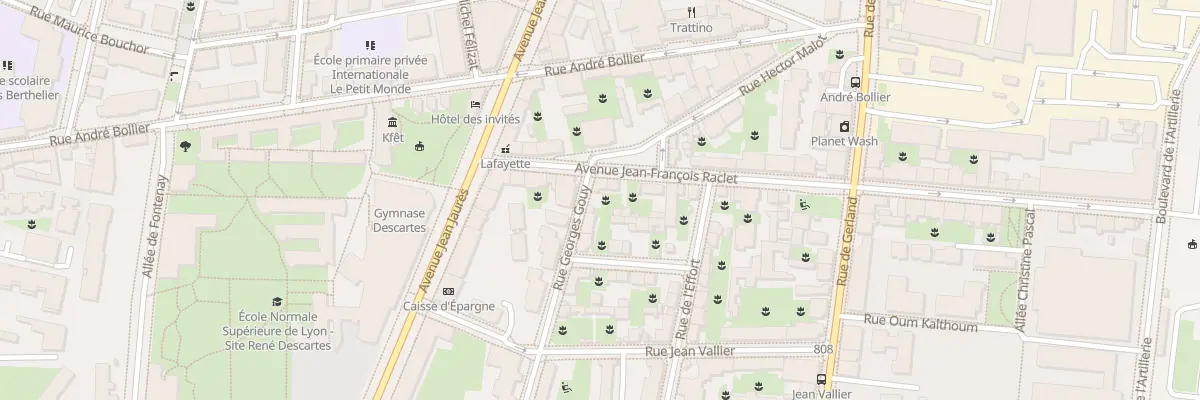 Plan du 1 Rue Georges Gouy à Lyon 7e Arrondissement
