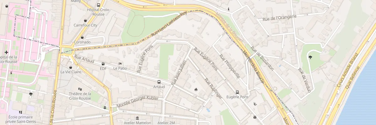 Plan du 14A Rue Jean Jullien à Lyon 4e Arrondissement