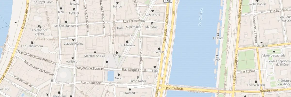 Plan du 9 Rue Grolée à Lyon 2e Arrondissement