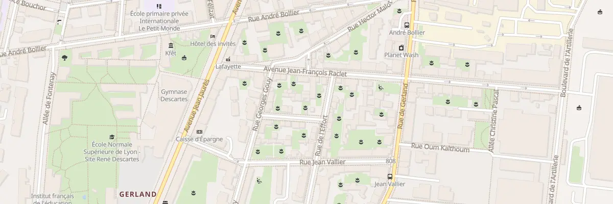 Plan du 9 Rue Jules Vercherin à Lyon 7e Arrondissement