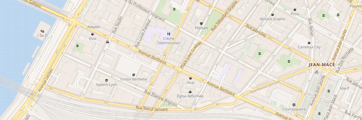 Plan du 29 Av Berthelot à Lyon 7e Arrondissement