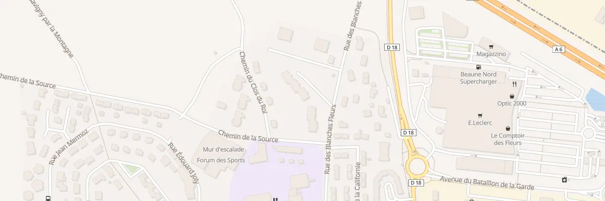 Plan du 105 Rue des Blanches Fleurs à Beaune