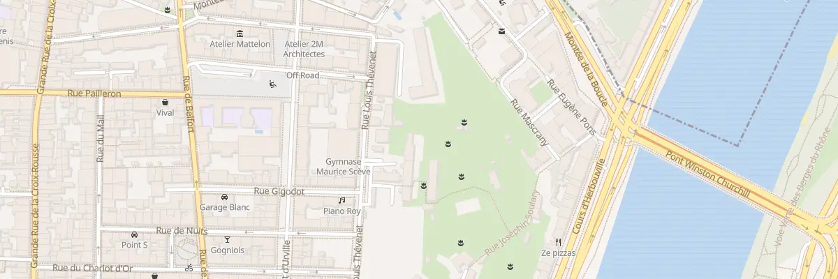 Plan du 12 Rue Louis Thévenet à Lyon 4e Arrondissement