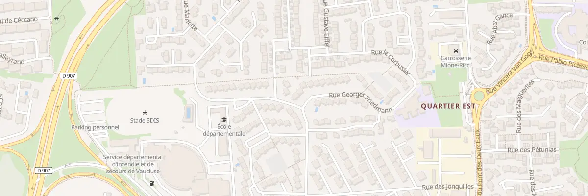 Plan du 9 Rue Georges Friedmann à Avignon
