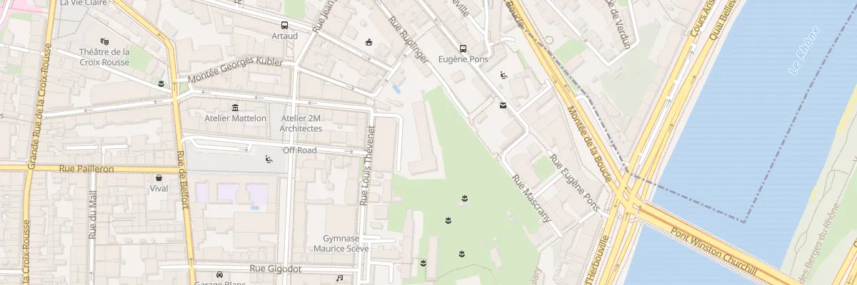 Plan du 34 Rue Louis Thévenet à Lyon 4e Arrondissement