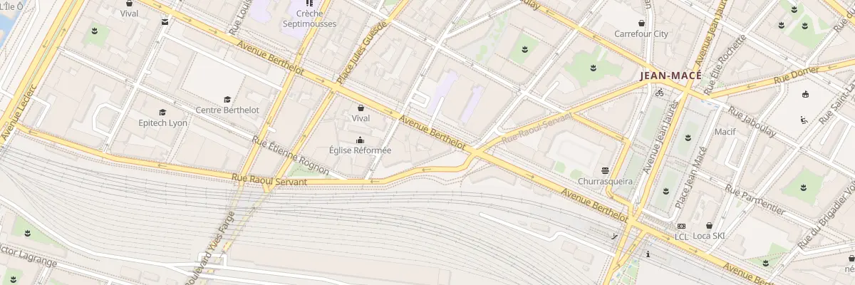 Plan du 42 Av Berthelot à Lyon 7e Arrondissement