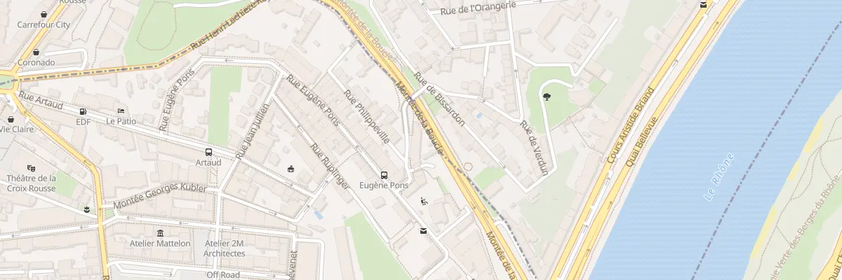 Plan du 8 Rue de la Fontaine à Lyon 4e Arrondissement