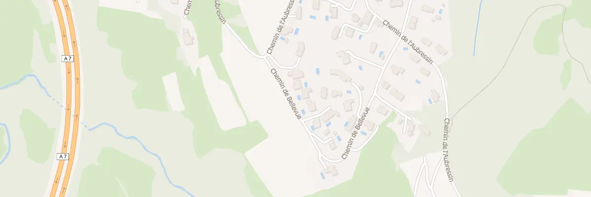 Plan du 91 Che de Bellevue à Reventin-Vaugris