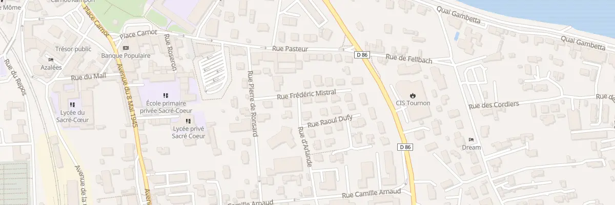 Plan du 6 Rue Frédéric Mistral à Tournon-sur-Rhône