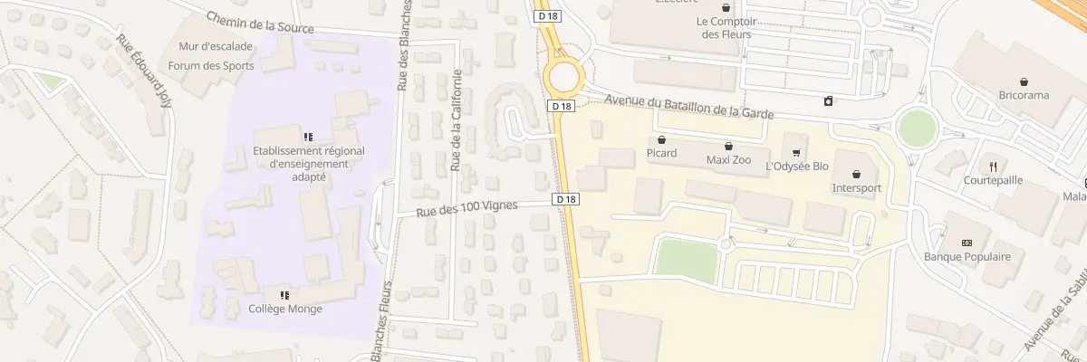 Plan du 2 Rue des 100 Vignes à Beaune