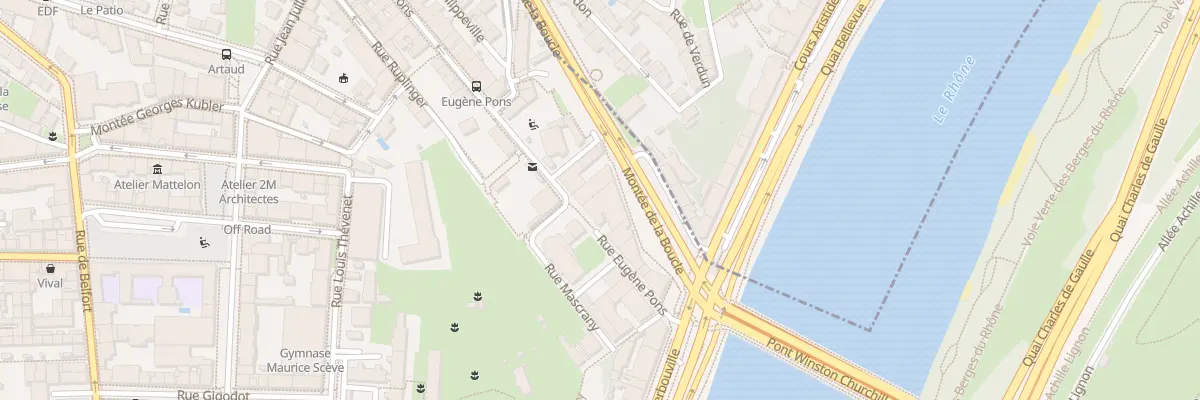 Plan du 73 Rue Eugène Pons à Lyon 4e Arrondissement