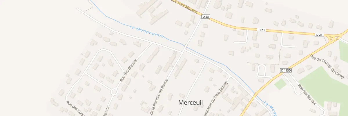 Plan du 13 Rue de la Planche de Pierre à Merceuil