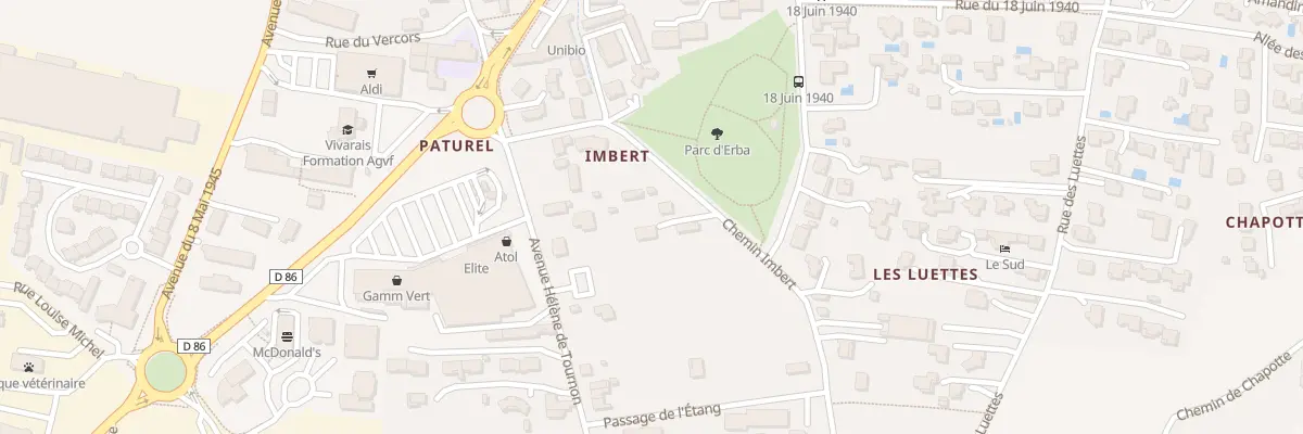 Plan du 160 Che Imbert à Tournon-sur-Rhône
