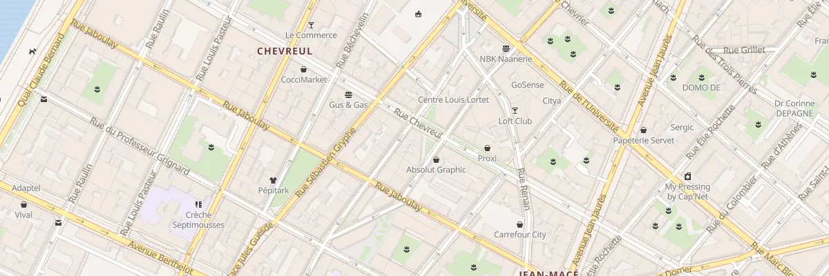 Plan du 94 Rue d’Anvers à Lyon 7e Arrondissement