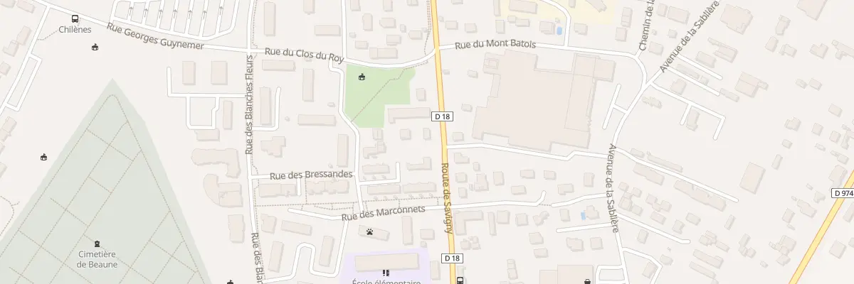 Plan du 81 Rte de Savigny à Beaune
