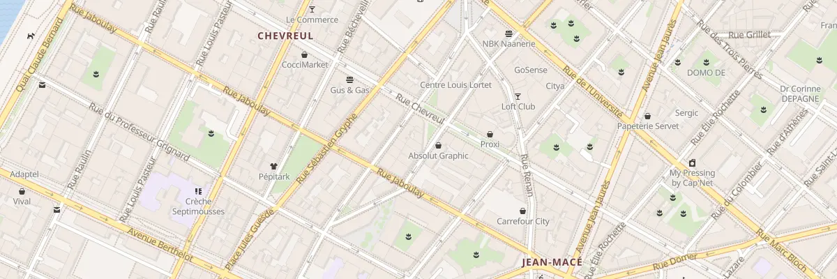 Plan du 100 Rue d’Anvers à Lyon 7e Arrondissement