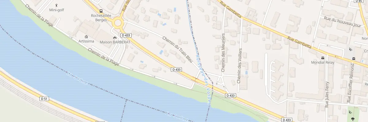 Plan du 706 Rue du Train Bleu à Rochetaillée-sur-Saône