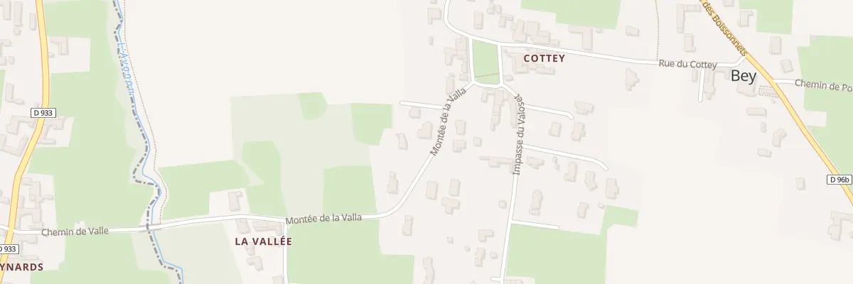Plan du 69 Mte de la Valla à Bey