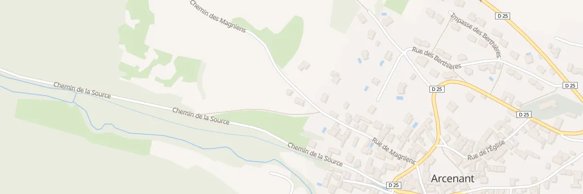 Plan du 21 Rue des Magniens à Arcenant