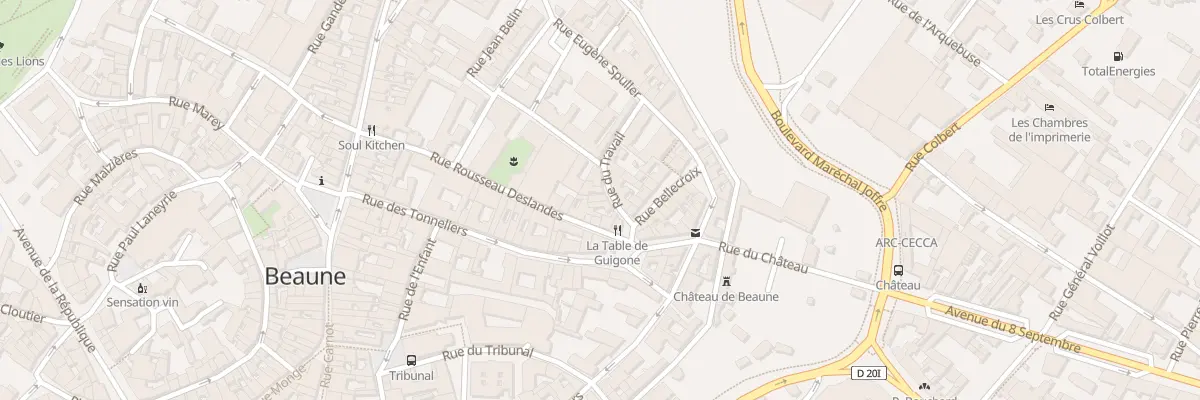 Plan du 7 Rue du Travail à Beaune