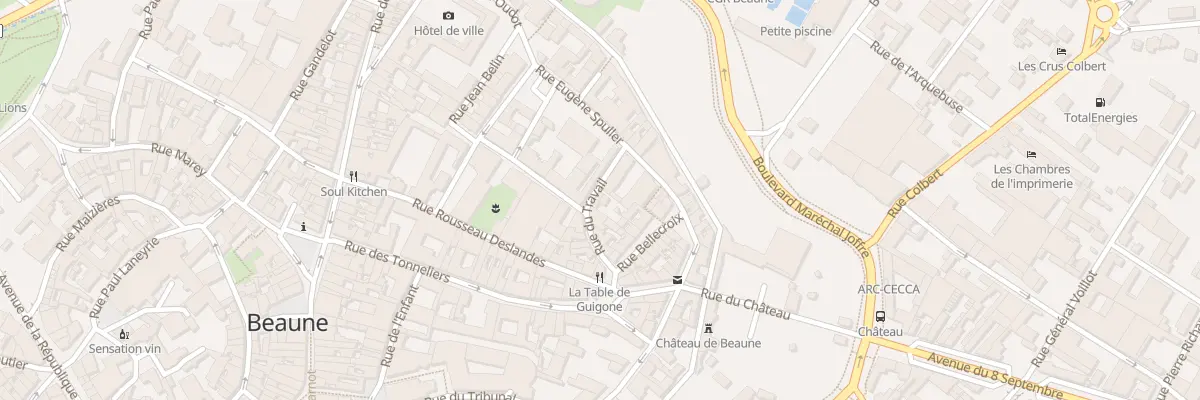 Plan du 12 Rue du Travail à Beaune