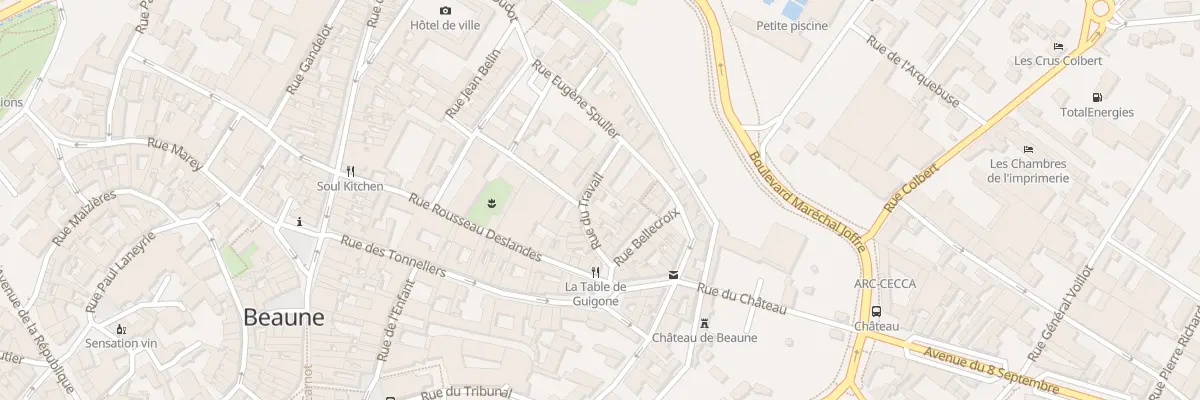 Plan du 16 Rue du Travail à Beaune
