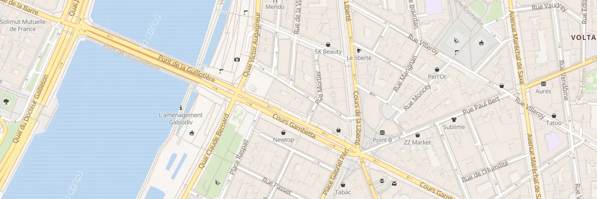 Plan du 4 Rue Montebello à Lyon 3e Arrondissement