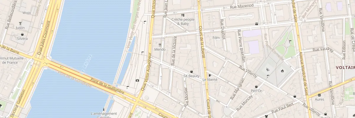 Plan du 9 Rue de la Victoire à Lyon 3e Arrondissement