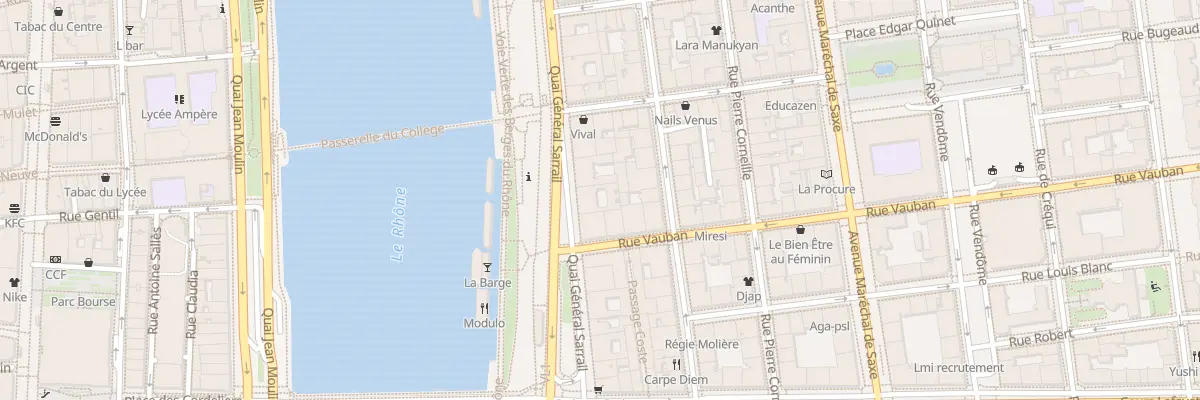 Plan du 13 Quai Général Sarrail à Lyon 6e Arrondissement