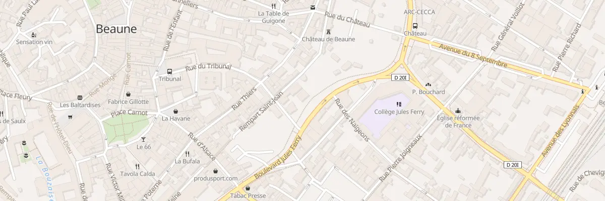 Plan du 9 Bd Jules Ferry à Beaune