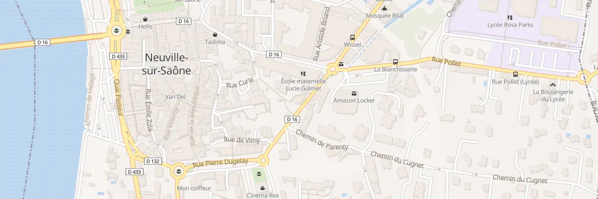 Plan du 9002 Rue Pierre Dugelay à Neuville-sur-Saône