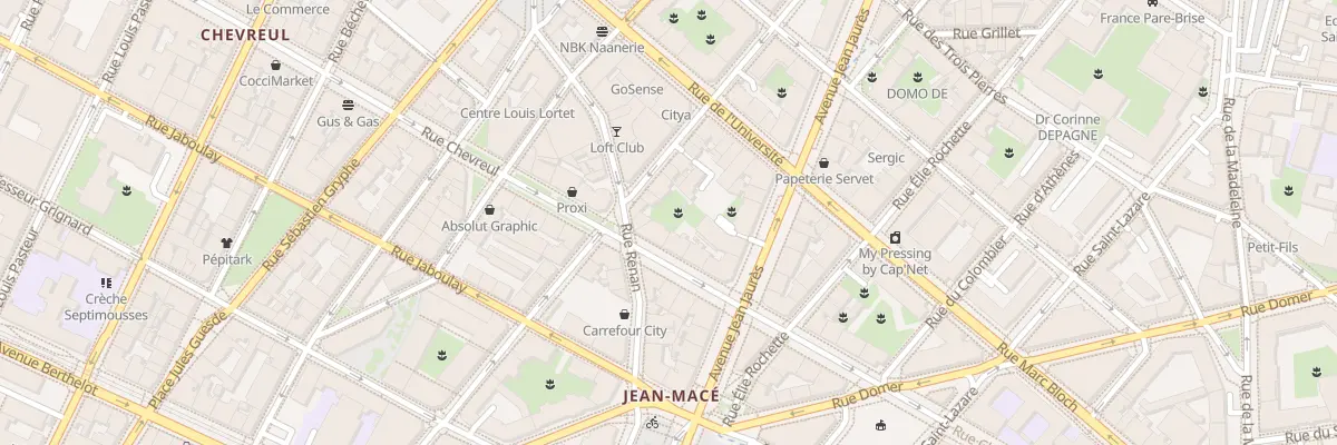 Plan du 33 Rue Saint Jérome à Lyon 7e Arrondissement