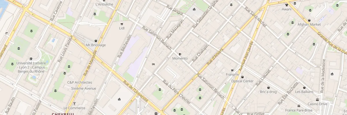 Plan du 69 Rue Sébastien Gryphe à Lyon 7e Arrondissement